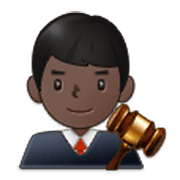 Emoji 👨🏿‍⚖️ Giudice Uomo: Carnagione Scura su Samsung One UI 3.1.1.