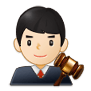 👨🏻‍⚖️ Emoji Juiz: Pele Clara na Samsung One UI 3.1.1.