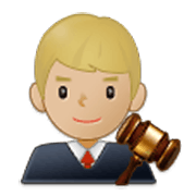 👨🏼‍⚖️ Emoji Juez: Tono De Piel Claro Medio en Samsung One UI 3.1.1.