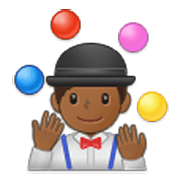 🤹🏾‍♂️ Emoji Homem Malabarista: Pele Morena Escura na Samsung One UI 3.1.1.