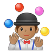 Emoji 🤹🏽‍♂️ Giocoliere Uomo: Carnagione Olivastra su Samsung One UI 3.1.1.
