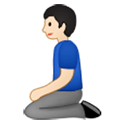 🧎🏻‍♂️ Emoji Hombre De Rodillas: Tono De Piel Claro en Samsung One UI 3.1.1.