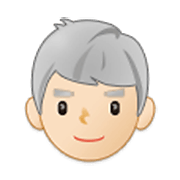 👨🏻‍🦳 Emoji Mann: helle Hautfarbe, weißes Haar Samsung One UI 3.1.1.