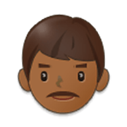 Emoji 👨🏾 Uomo: Carnagione Abbastanza Scura su Samsung One UI 3.1.1.
