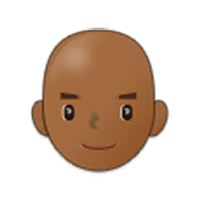 👨🏾‍🦲 Emoji Homem: Pele Morena Escura E Careca na Samsung One UI 3.1.1.