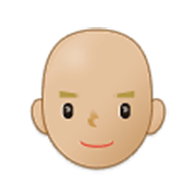 👨🏼‍🦲 Emoji Hombre: Tono De Piel Claro Medio Y Sin Pelo en Samsung One UI 3.1.1.