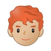 👨🏼‍🦰 Emoji Homem: Pele Morena Clara E Cabelo Vermelho na Samsung One UI 3.1.1.