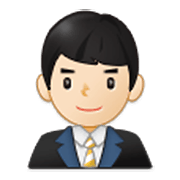 Emoji 👨🏻‍💼 Impiegato: Carnagione Chiara su Samsung One UI 3.1.1.