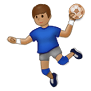 Émoji 🤾🏽‍♂️ Handballeur : Peau Légèrement Mate sur Samsung One UI 3.1.1.