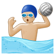 🤽🏼‍♂️ Emoji Hombre Jugando Al Waterpolo: Tono De Piel Claro Medio en Samsung One UI 3.1.1.