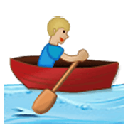 Emoji 🚣🏼‍♂️ Uomo In Barca A Remi: Carnagione Abbastanza Chiara su Samsung One UI 3.1.1.