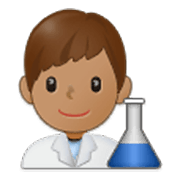 👨🏽‍🔬 Emoji Wissenschaftler: mittlere Hautfarbe Samsung One UI 3.1.1.