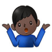 🤷🏿‍♂️ Emoji Hombre Encogido De Hombros: Tono De Piel Oscuro en Samsung One UI 3.1.1.