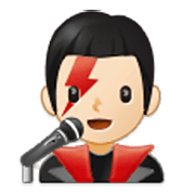 Emoji 👨🏻‍🎤 Cantante Uomo: Carnagione Chiara su Samsung One UI 3.1.1.