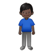🧍🏿‍♂️ Emoji stehender Mann: dunkle Hautfarbe Samsung One UI 3.1.1.