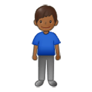 🧍🏾‍♂️ Emoji Homem Em Pé: Pele Morena Escura na Samsung One UI 3.1.1.