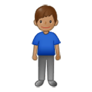 🧍🏽‍♂️ Emoji Homem Em Pé: Pele Morena na Samsung One UI 3.1.1.