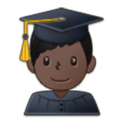 Emoji 👨🏿‍🎓 Studente: Carnagione Scura su Samsung One UI 3.1.1.