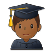 👨🏾‍🎓 Emoji Estudiante Hombre: Tono De Piel Oscuro Medio en Samsung One UI 3.1.1.