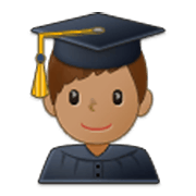 👨🏽‍🎓 Emoji Estudante: Pele Morena na Samsung One UI 3.1.1.