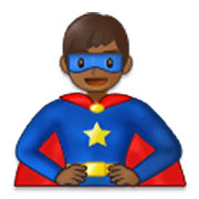 Emoji 🦸🏾‍♂️ Supereroe Uomo: Carnagione Abbastanza Scura su Samsung One UI 3.1.1.