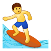 Émoji 🏄‍♂️ Surfeur sur Samsung One UI 3.1.1.