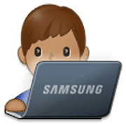 Émoji 👨🏽‍💻 Informaticien : Peau Légèrement Mate sur Samsung One UI 3.1.1.