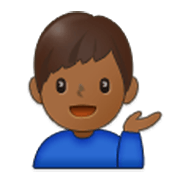 💁🏾‍♂️ Emoji Infoschalter-Mitarbeiter: mitteldunkle Hautfarbe Samsung One UI 3.1.1.