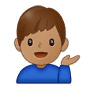 Emoji 💁🏽‍♂️ Uomo Con Suggerimento: Carnagione Olivastra su Samsung One UI 3.1.1.