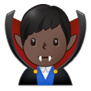 🧛🏿‍♂️ Emoji Vampiro Hombre: Tono De Piel Oscuro en Samsung One UI 3.1.1.