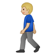 🚶🏼‍♂️ Emoji Fußgänger: mittelhelle Hautfarbe Samsung One UI 3.1.1.