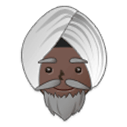 👳🏿‍♂️ Emoji Mann mit Turban: dunkle Hautfarbe Samsung One UI 3.1.1.