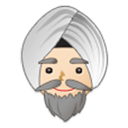 👳🏻‍♂️ Emoji Hombre Con Turbante: Tono De Piel Claro en Samsung One UI 3.1.1.