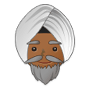 👳🏾‍♂️ Emoji Homem Com Turbante: Pele Morena Escura na Samsung One UI 3.1.1.