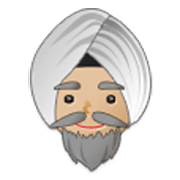 👳🏼‍♂️ Emoji Mann mit Turban: mittelhelle Hautfarbe Samsung One UI 3.1.1.
