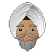 Emoji 👳🏽‍♂️ Uomo Con Turbante: Carnagione Olivastra su Samsung One UI 3.1.1.