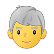 Emoji 👨‍🦳 Uomo: Capelli Bianchi su Samsung One UI 3.1.1.