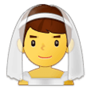 👰‍♂️ Emoji Mann mit Schleier Samsung One UI 3.1.1.