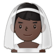 Emoji 👰🏿‍♂️ Sposo Con Velo: Carnagione Scura su Samsung One UI 3.1.1.
