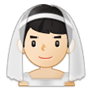 👰🏻‍♂️ Emoji Mann mit Schleier: helle Hautfarbe Samsung One UI 3.1.1.