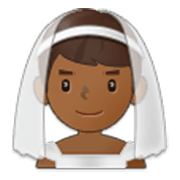 👰🏾‍♂️ Emoji Hombre Con Velo: Tono De Piel Oscuro Medio en Samsung One UI 3.1.1.