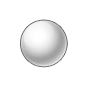 ⚬ Emoji Círculo blanco mediano-pequeño en Samsung One UI 3.1.1.