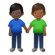 👨🏿‍🤝‍👨🏾 Emoji Dois Homens De Mãos Dadas: Pele Escura E Pele Morena Escura na Samsung One UI 3.1.1.