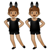 👯🏽‍♂️ Emoji Hombres Con Orejas De Conejo, Tono De Piel Medio en Samsung One UI 3.1.1.