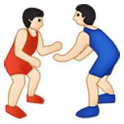 🤼🏻‍♂️ Emoji Hombres Luchando, Tono De Piel Claro en Samsung One UI 3.1.1.