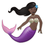 🧜🏿‍♀️ Emoji Sirena: Tono De Piel Oscuro en Samsung One UI 3.1.1.