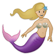 🧜🏼‍♀️ Emoji Sirena: Tono De Piel Claro Medio en Samsung One UI 3.1.1.