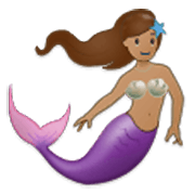 🧜🏽‍♀️ Emoji Sirena: Tono De Piel Medio en Samsung One UI 3.1.1.