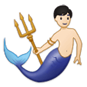 🧜🏻‍♂️ Emoji Sirena Hombre: Tono De Piel Claro en Samsung One UI 3.1.1.