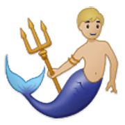 🧜🏼‍♂️ Emoji Sirena Hombre: Tono De Piel Claro Medio en Samsung One UI 3.1.1.